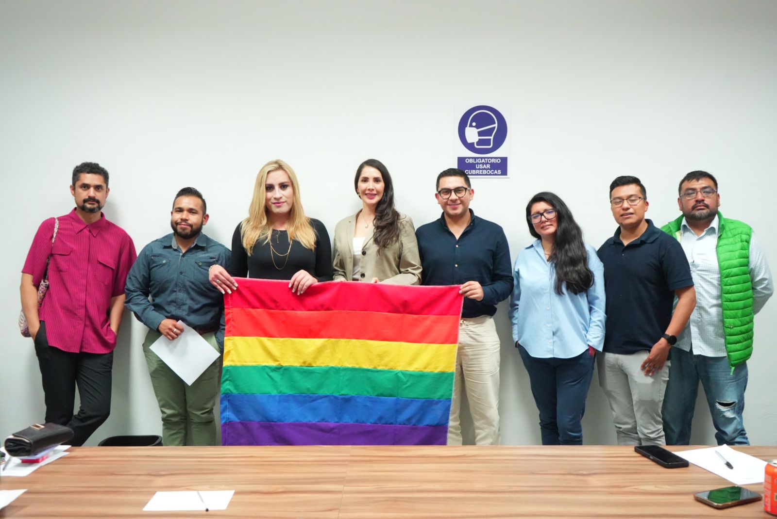 Encabeza diputada Aurora Villeda Temoltzin reunión con colectivos LGBTTTI+ y activistas